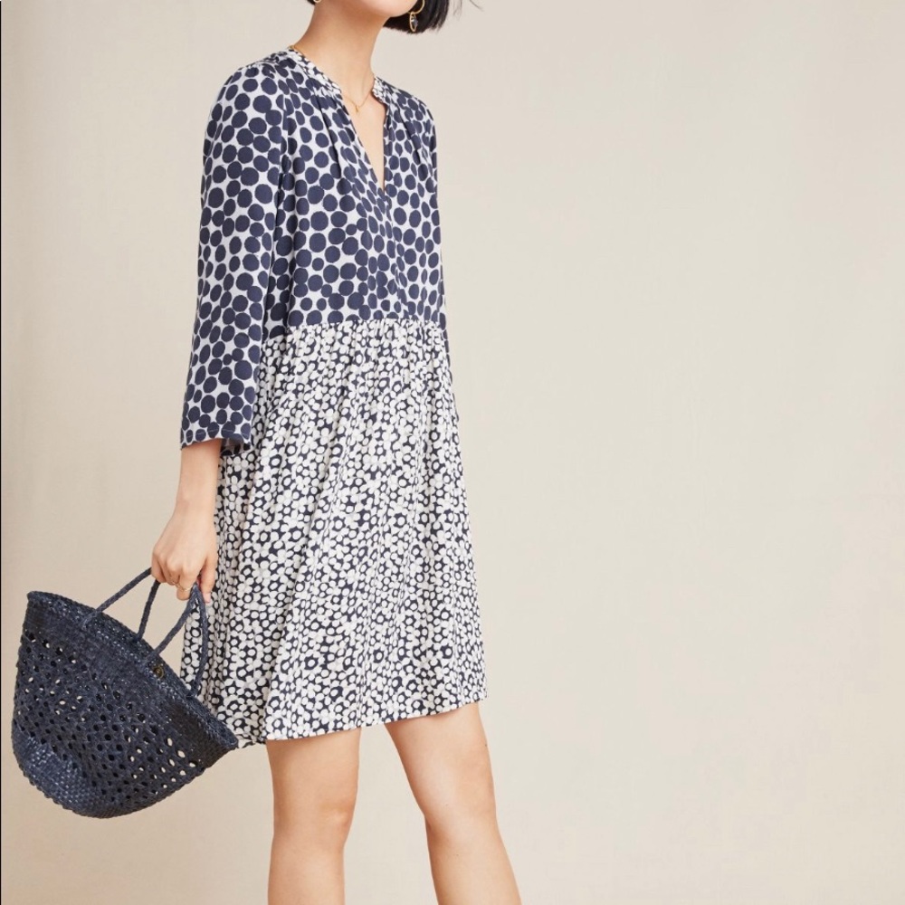 Juno printed dress Anthropologie